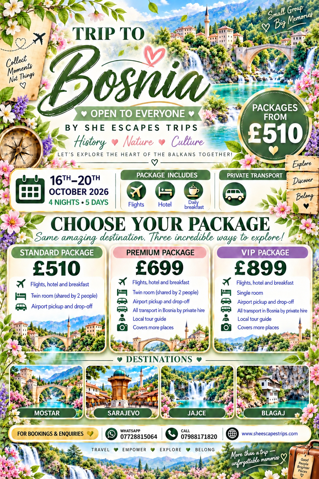 Trip to Bosnia 16th-20th October 2026