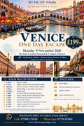 Trip to Venice 9th November 2026